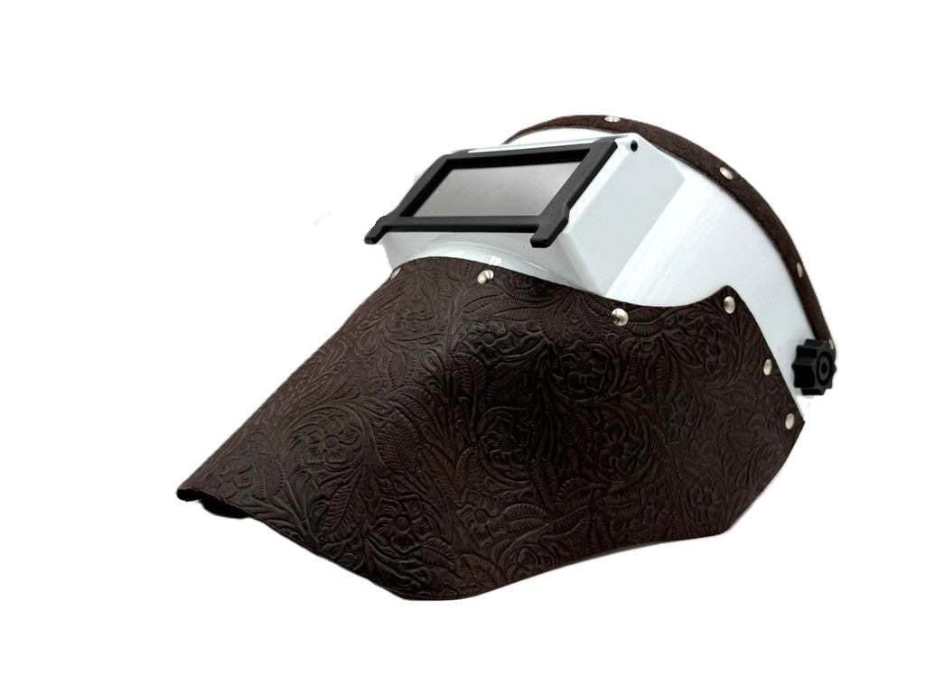 ***IN STOCK 84*** Outlaw Leather - WHITE SLIMLINE - BROWN FLORAL
