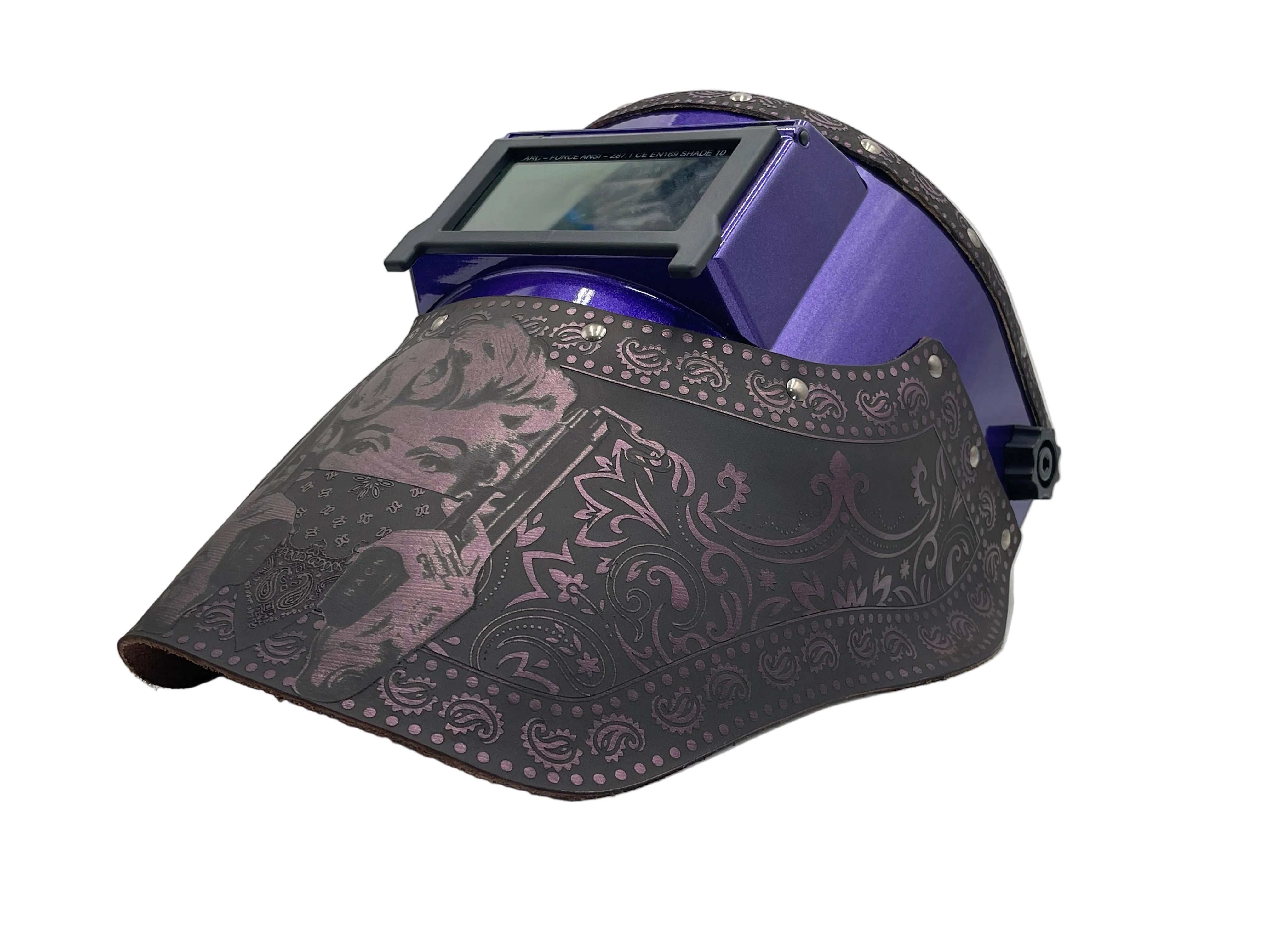 ***IN STOCK 48*** Outlaw Leather - SLIMLINE PURPLE METALLIC - GUNS AND MARYLIN