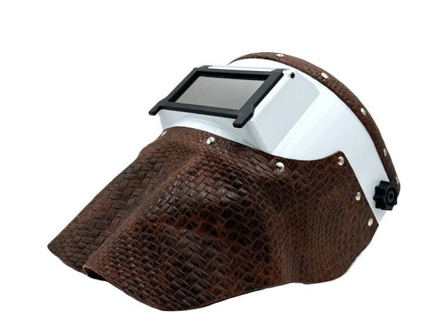 ***IN STOCK 63*** Outlaw Leather- WHITE SLIMLINE - BROWN BASKETWEAVE