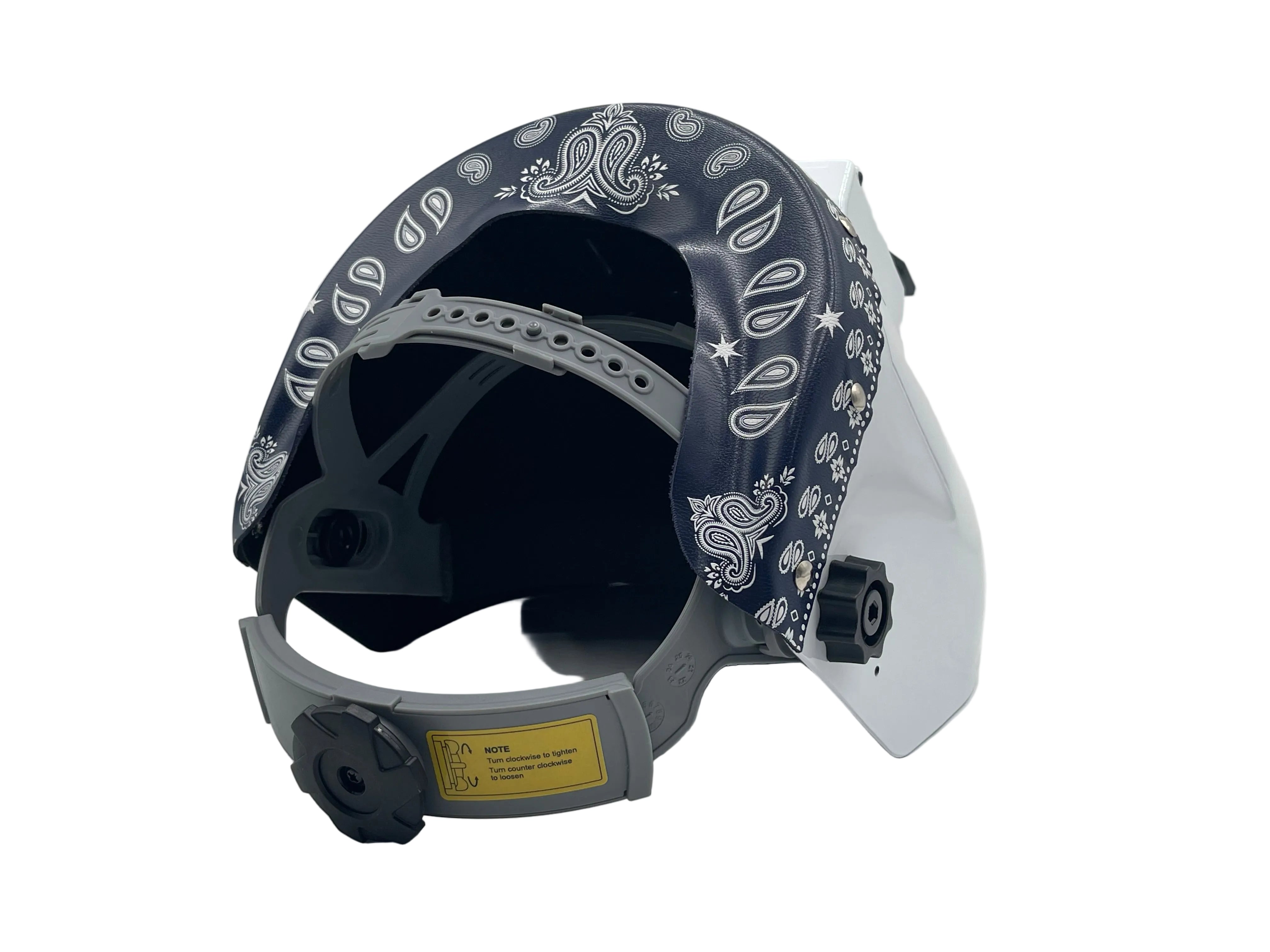 ***IN STOCK 53*** Outlaw Leather - SLIMLINE PRO X WHITE - TOP BLUE/ WHITE PAISLEY