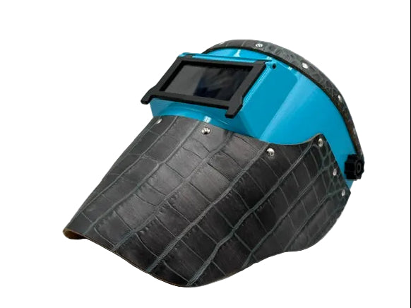 ***IN STOCK 98***- Outlaw Leather - SLIMLINE TURQUOISE - FAUX CAIMAN BLACK/ TURQUOISE