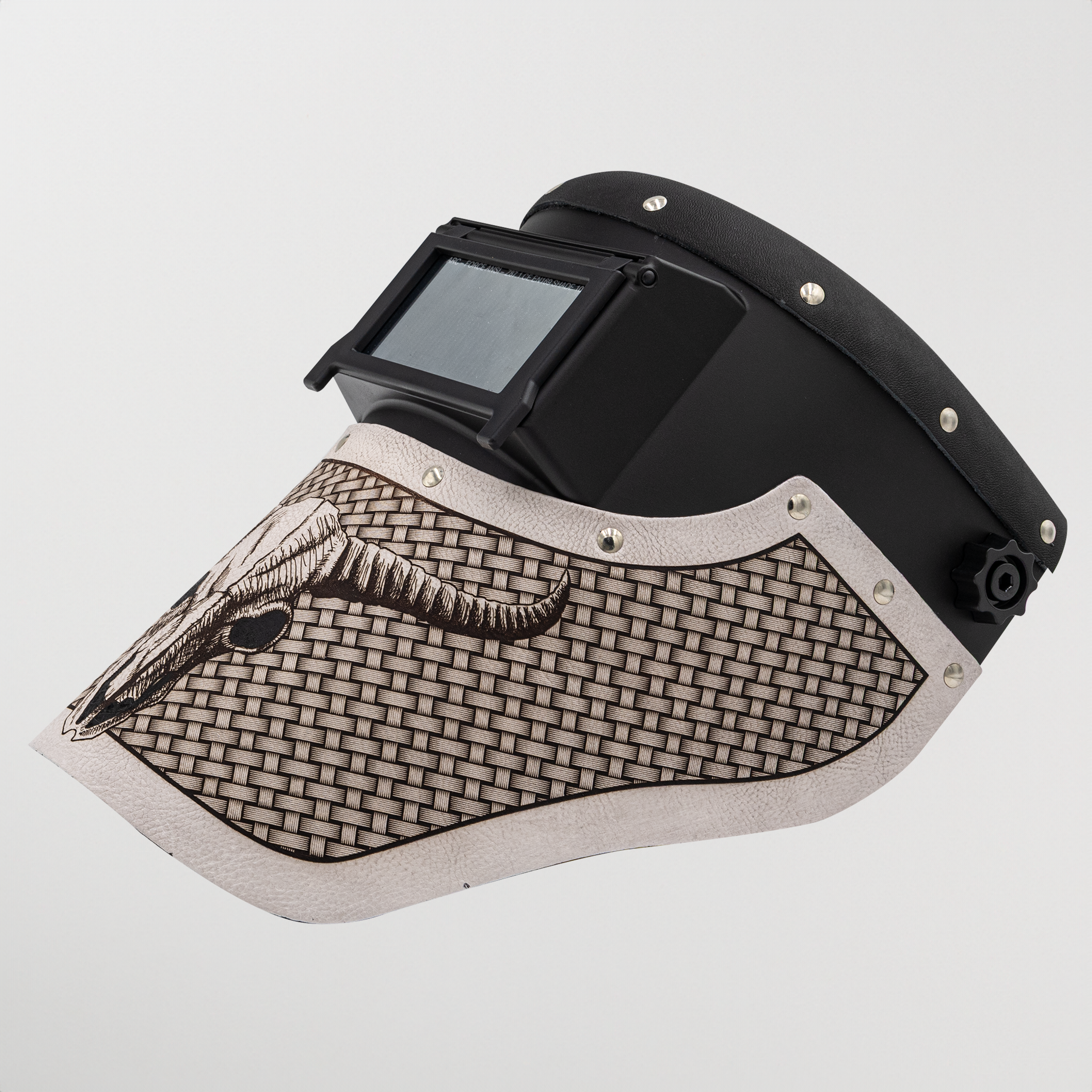 Outlaw Leather - Slimline - Longhorn Skull White