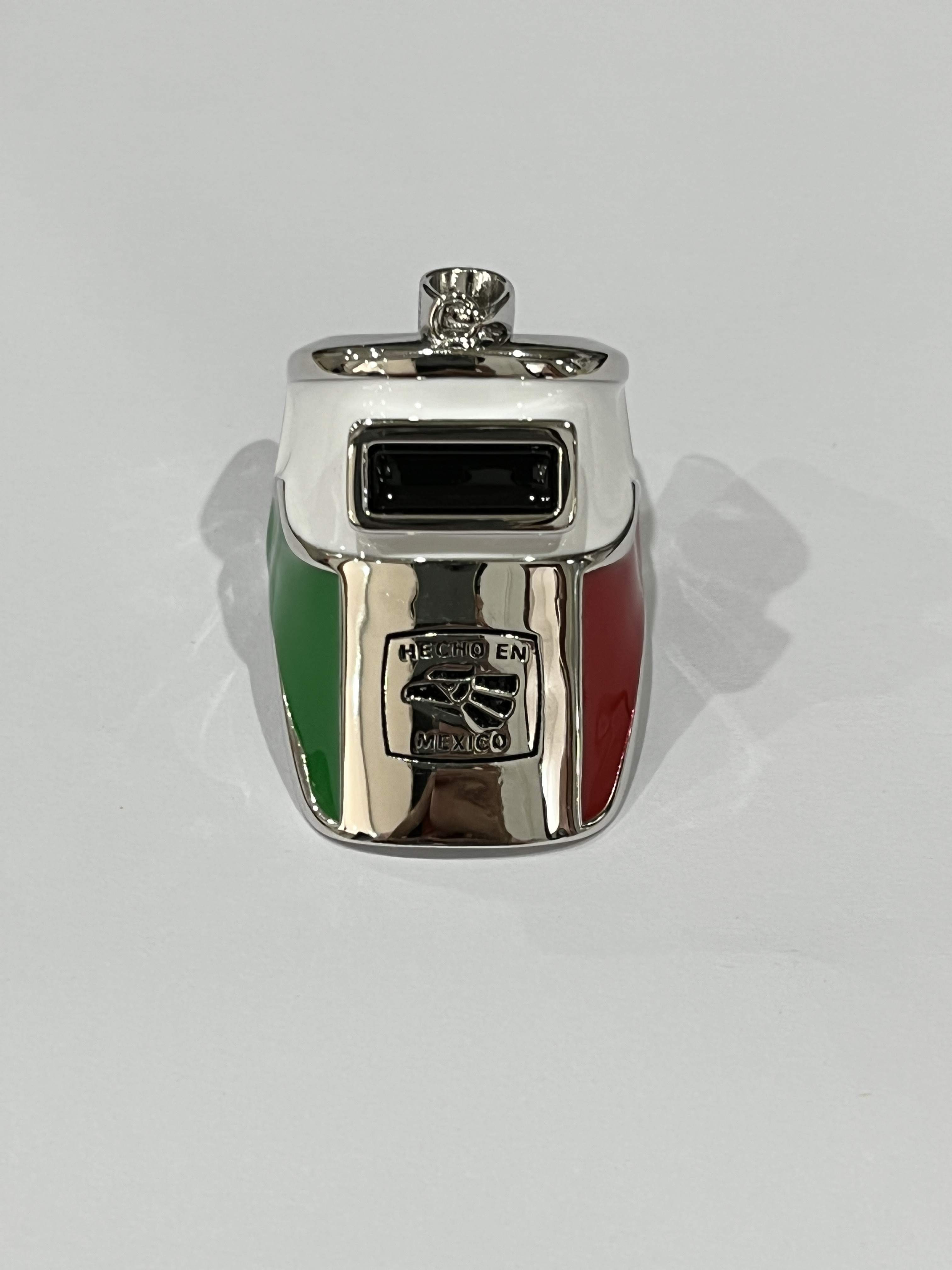 .925 Sterling Silver Mexican Flag Welding Hood Pendant