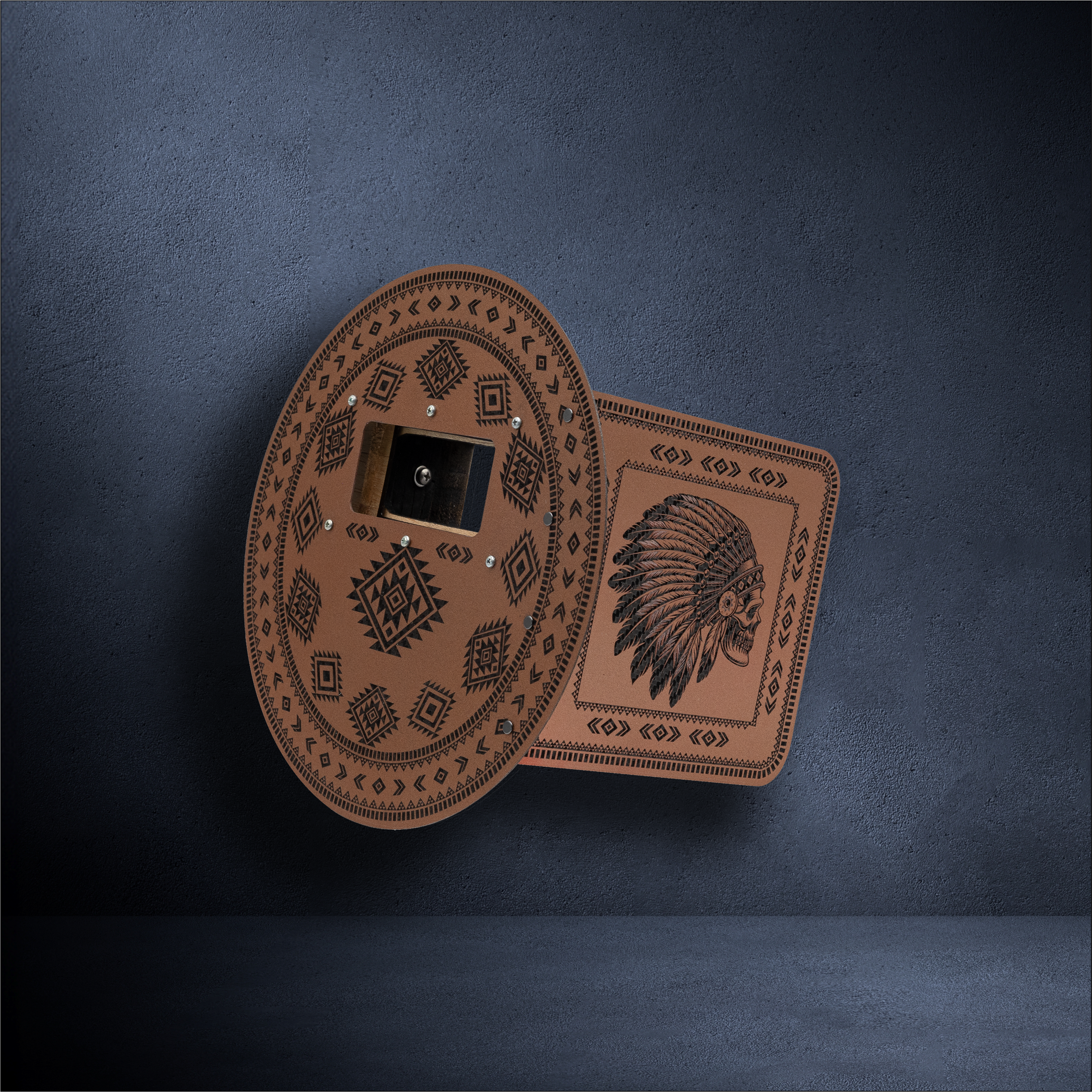 Outlaw Leather - Pancake Welding Hood - Navajo Outlaw Leather - Pancake Welding Hood - Navajo