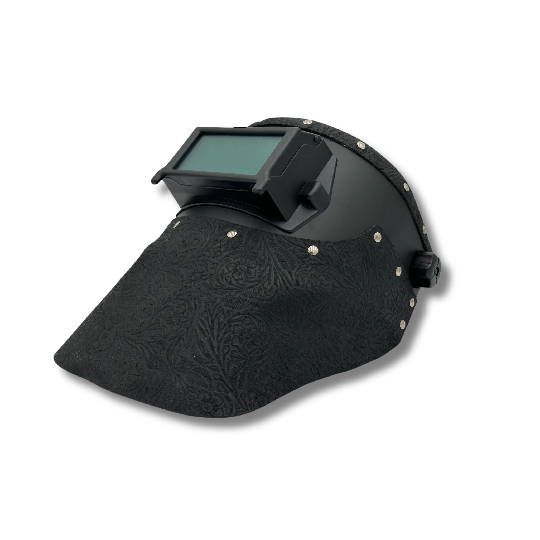 HOODLUM × SIM's Leather works Spirit Outlaw Leather - Welding Hood - Joker Smile