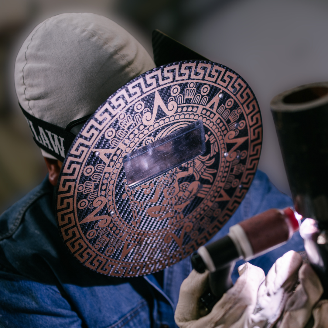 Pancake Welding Hood - Outlaw Leather