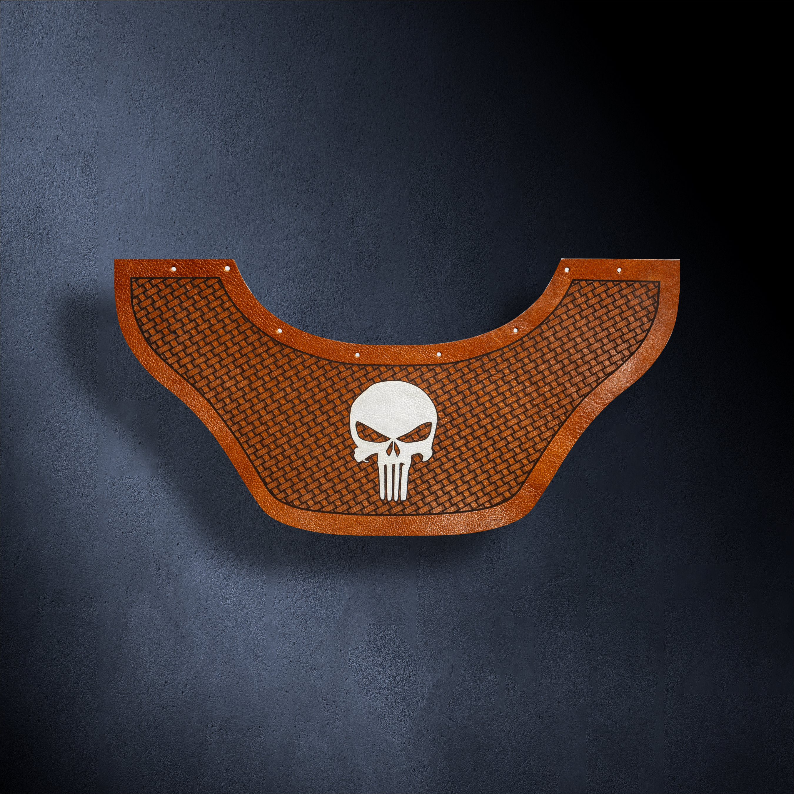 Outlaw Leather - Slimline Welding Hood - Punisher Basketweave Hood