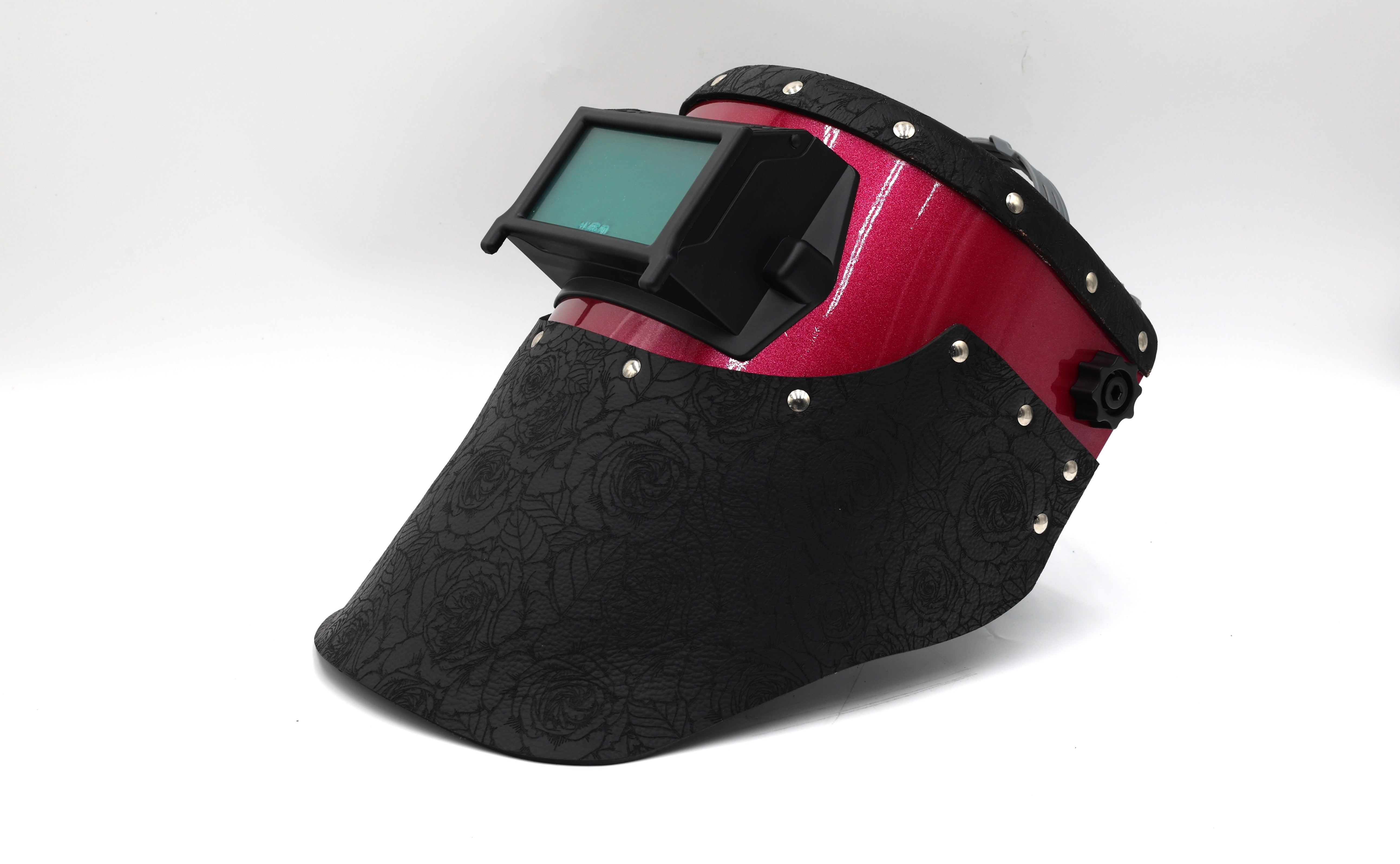 ***IN STOCK 86*** Outlaw Leather - WELDING HOOD - ROSES BLACK