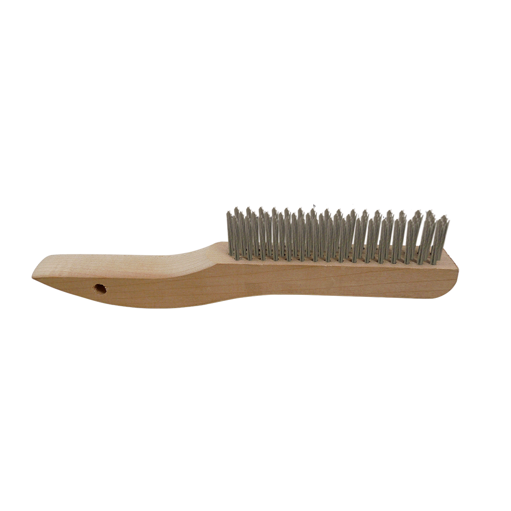 4 X 16 Stainless Steel Scratch Brush, Shoe Handled
