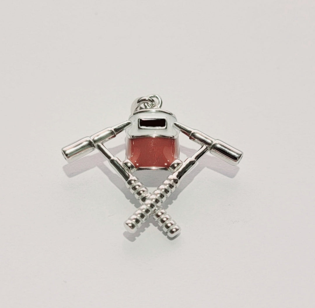 .925 Sterling Silver TIG Torch and Brown Welding Hood Pendant