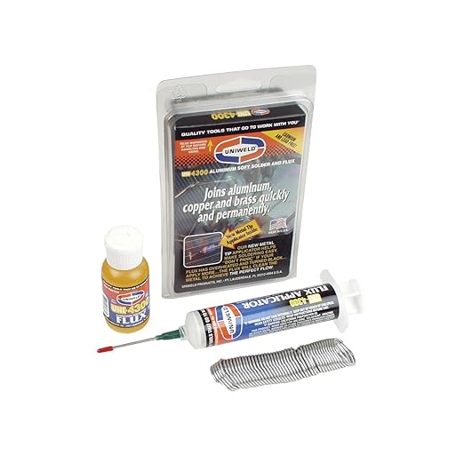 Uniweld P4KD9S Aluminum Soft Solder Kit with Metal Tip Flux Applicator 2 x 3.25 x 1 inches