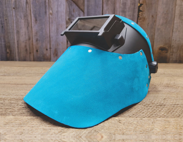 ***IN STOCK*** Outlaw Leather - Welding Hood - Turquoise Suede