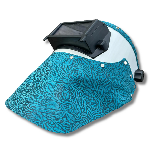Outlaw Leather - Welding Hood - Turquoise Floral