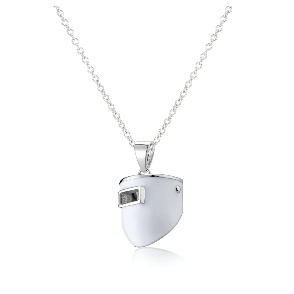 White Chopped Hood Pendant