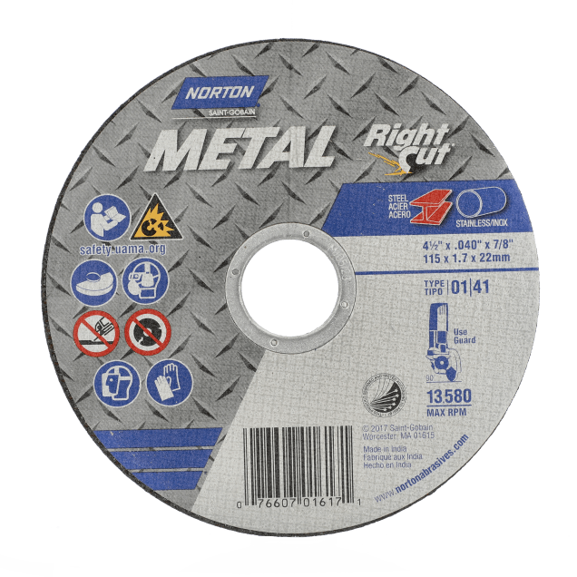 Norton Metal AO Right Angle Type 41 Cut-Off Wheel Metal & Stainless Steel