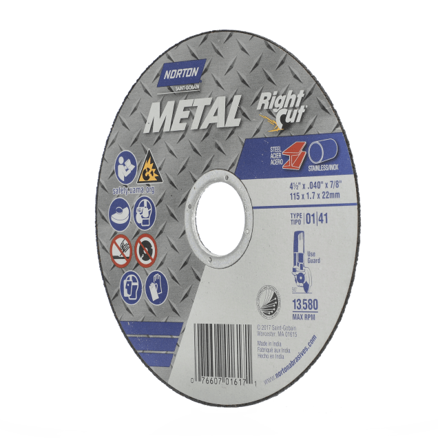 Norton Metal AO Right Angle Type 41 Cut-Off Wheel Metal & Stainless Steel