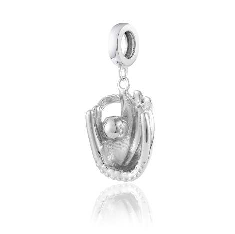 Sterling Silver Baseball Glove & Ball Charm
