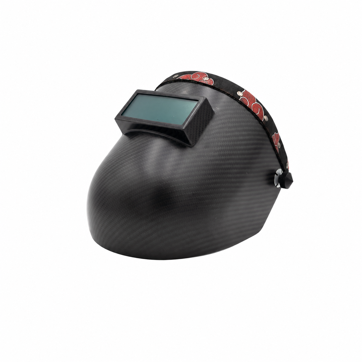 Outlaw Leather Carbon Fiber Naruto welding helmet — standardized framing