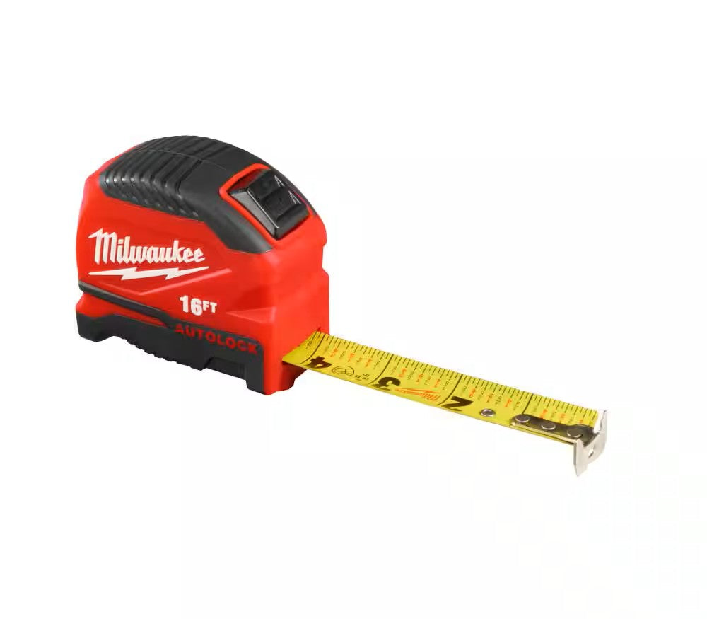 48-22-1816 Milwaukee Auto-Lock Tape Measure, 16 ft L