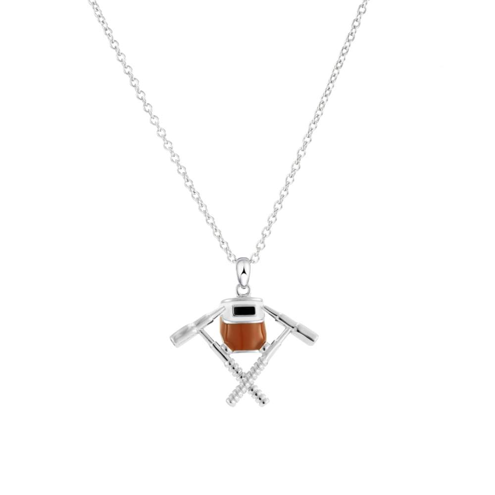 .925 Sterling Silver TIG Torch and Brown Welding Hood Pendant