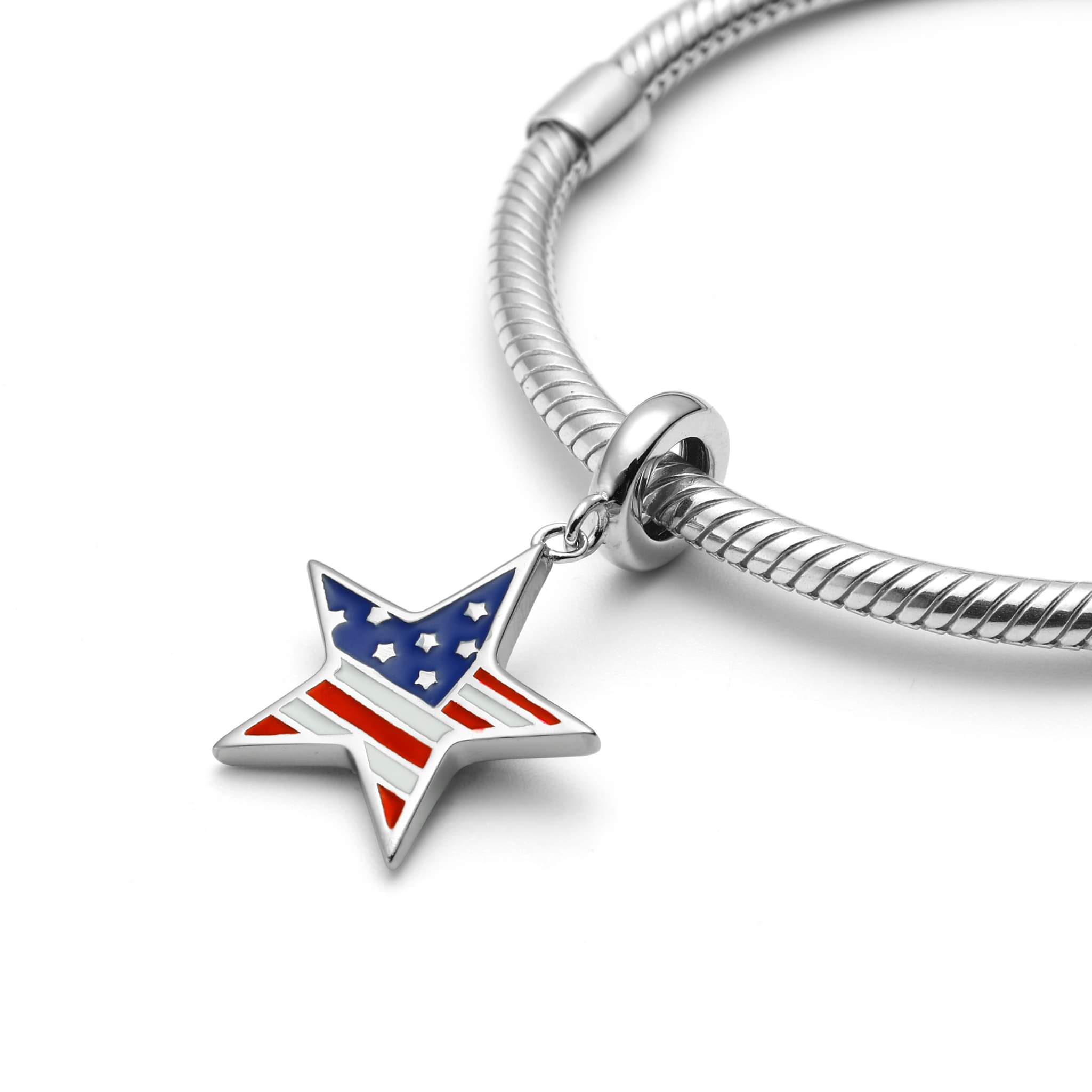 Sterling Silver USA Star Charm