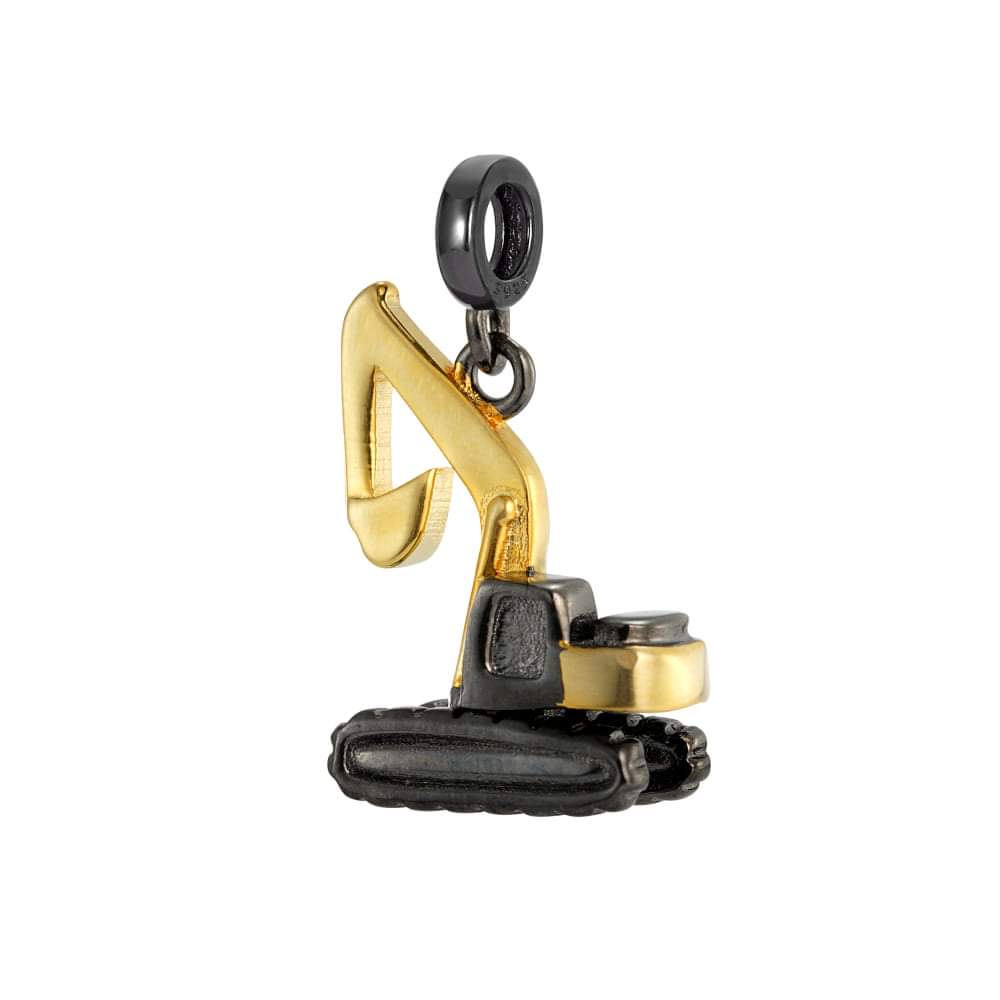 Sterling Silver Excavator Charm
