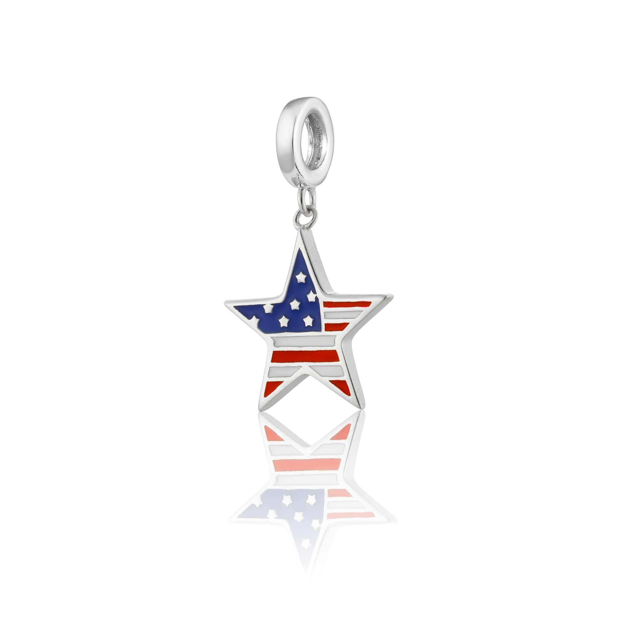 Sterling Silver USA Star Charm