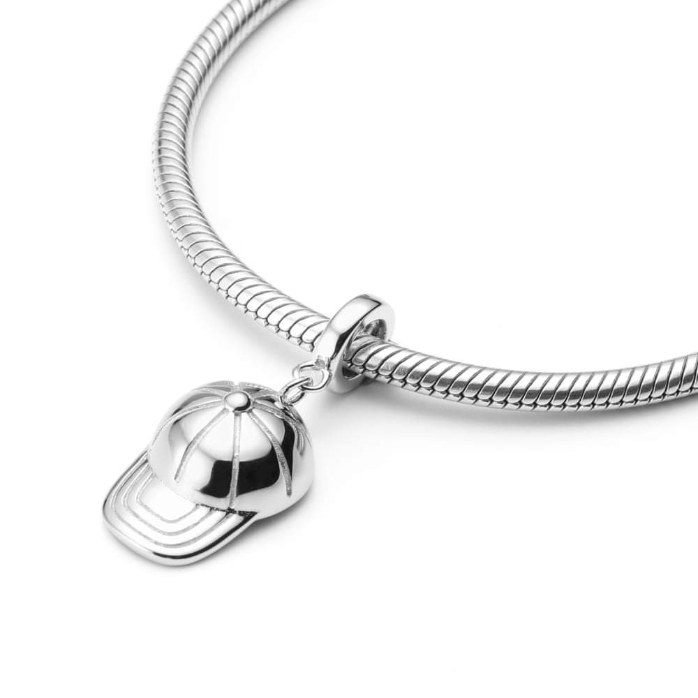 Sterling Silver Baseball Cap Charm