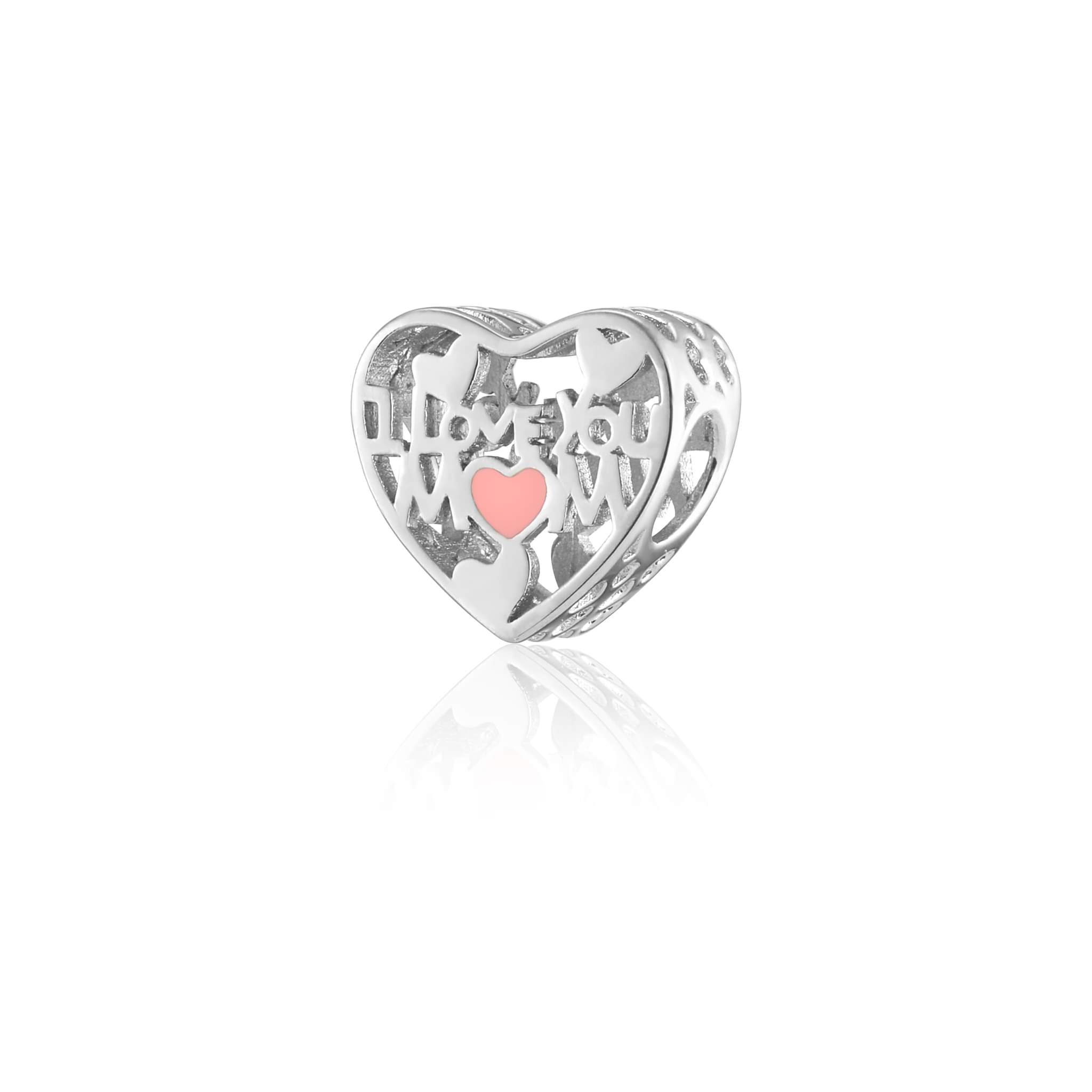 Sterling Silver I Love You Mom Spacer Charm