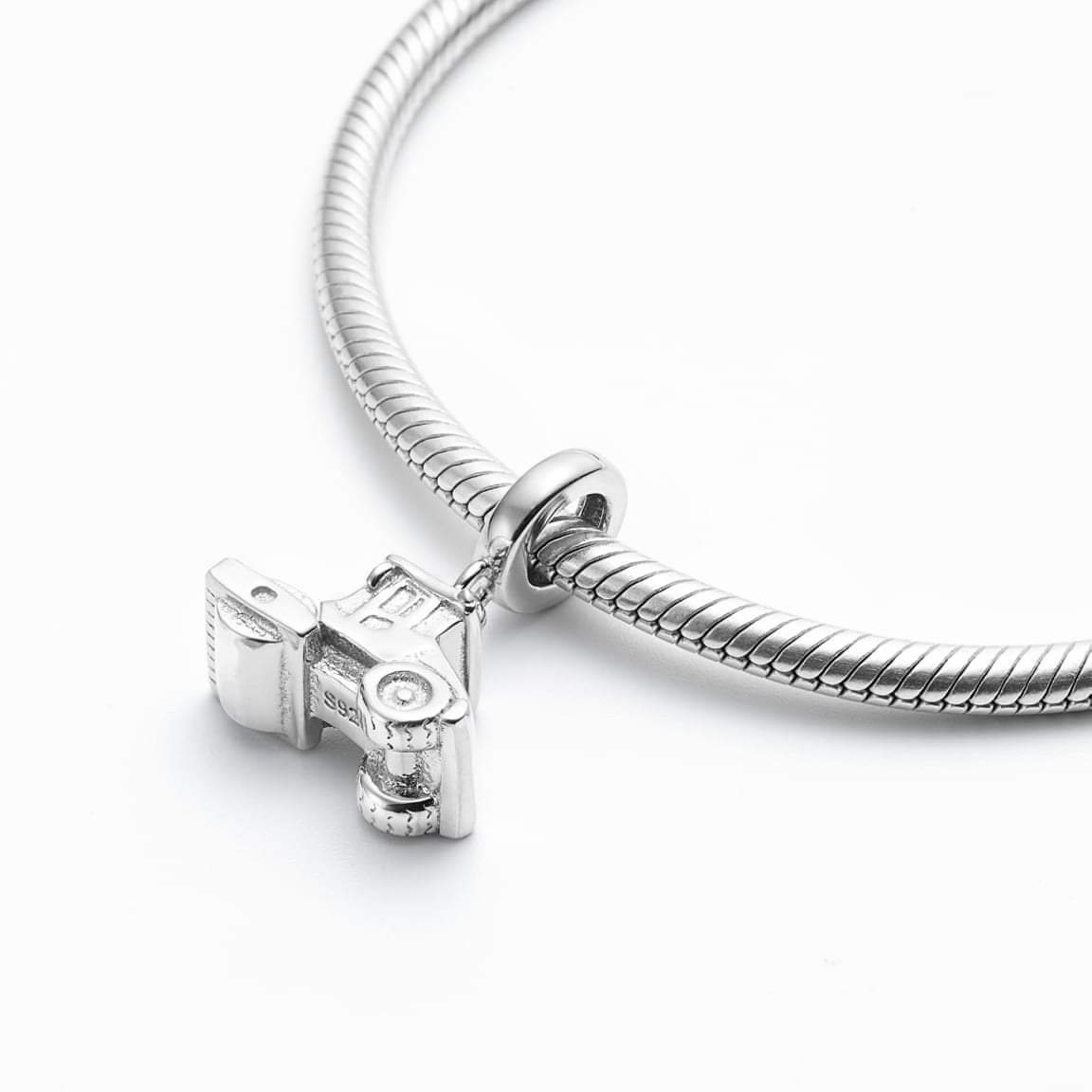 Sterling Silver Road Roller Charm