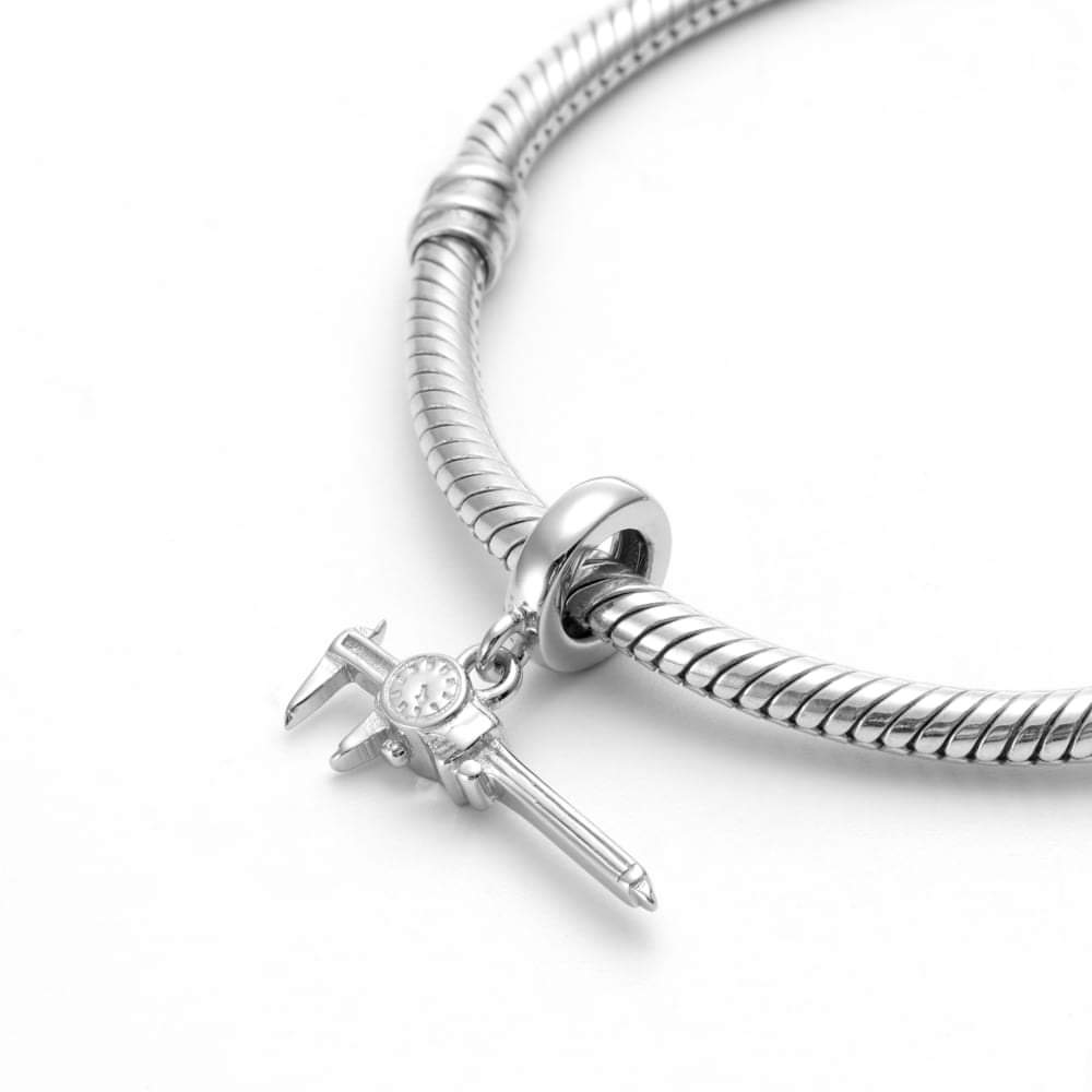 Sterling Silver Dial Caliper Charm