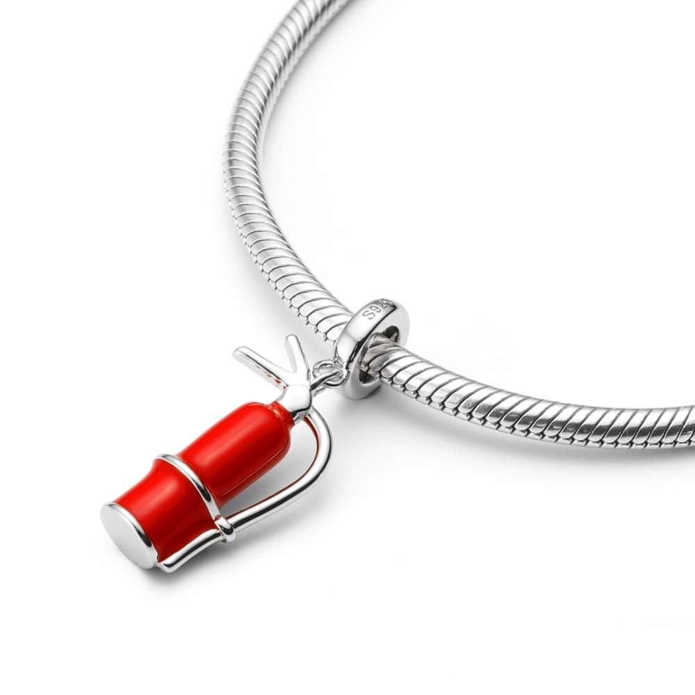 Sterling Silver Fire Extinguisher Charm