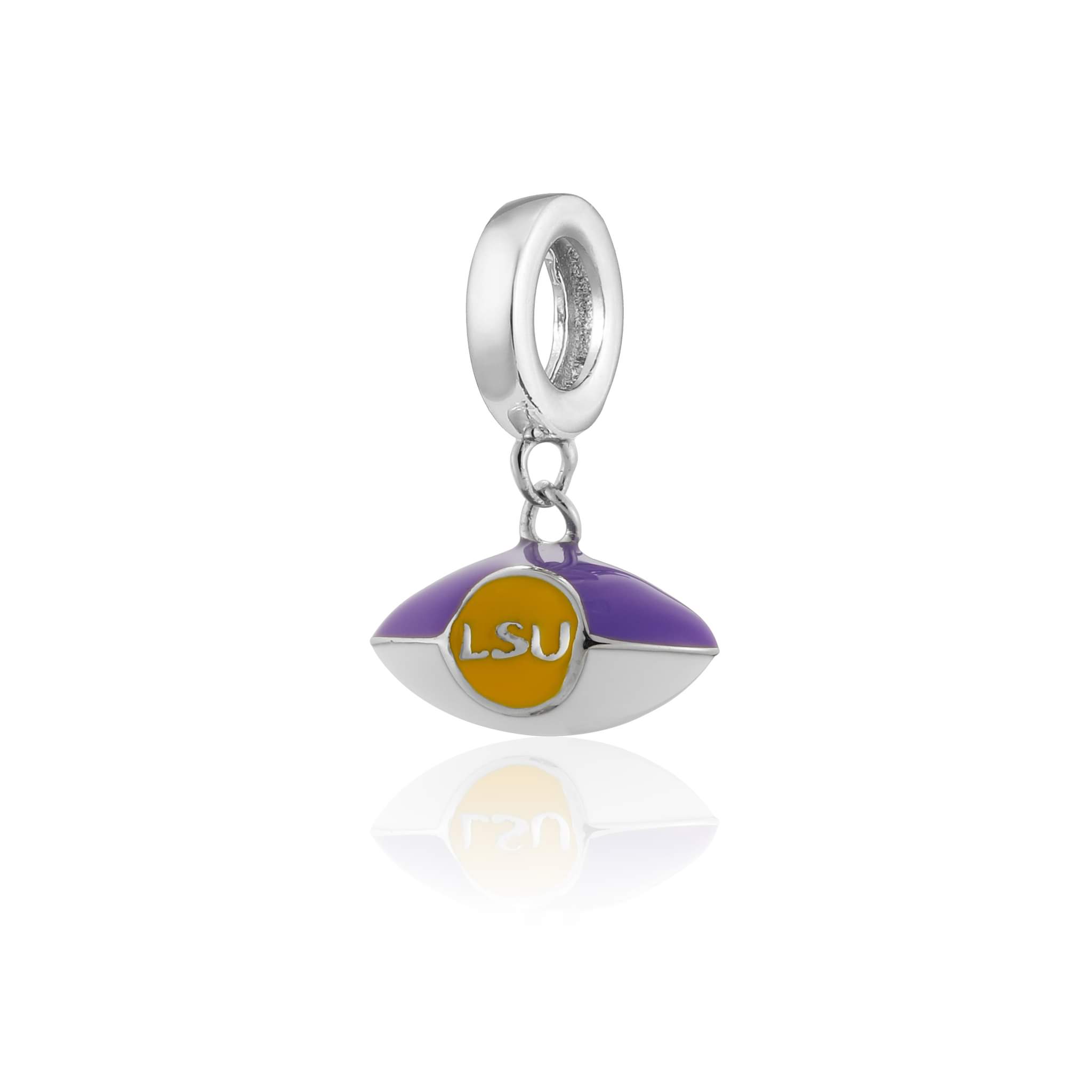 LSU Football Sterling Silver Charm
