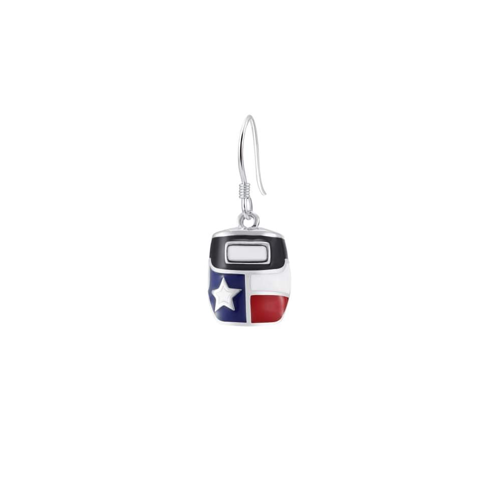 Texas Welding Hood Hook Earrings – .925 Silver