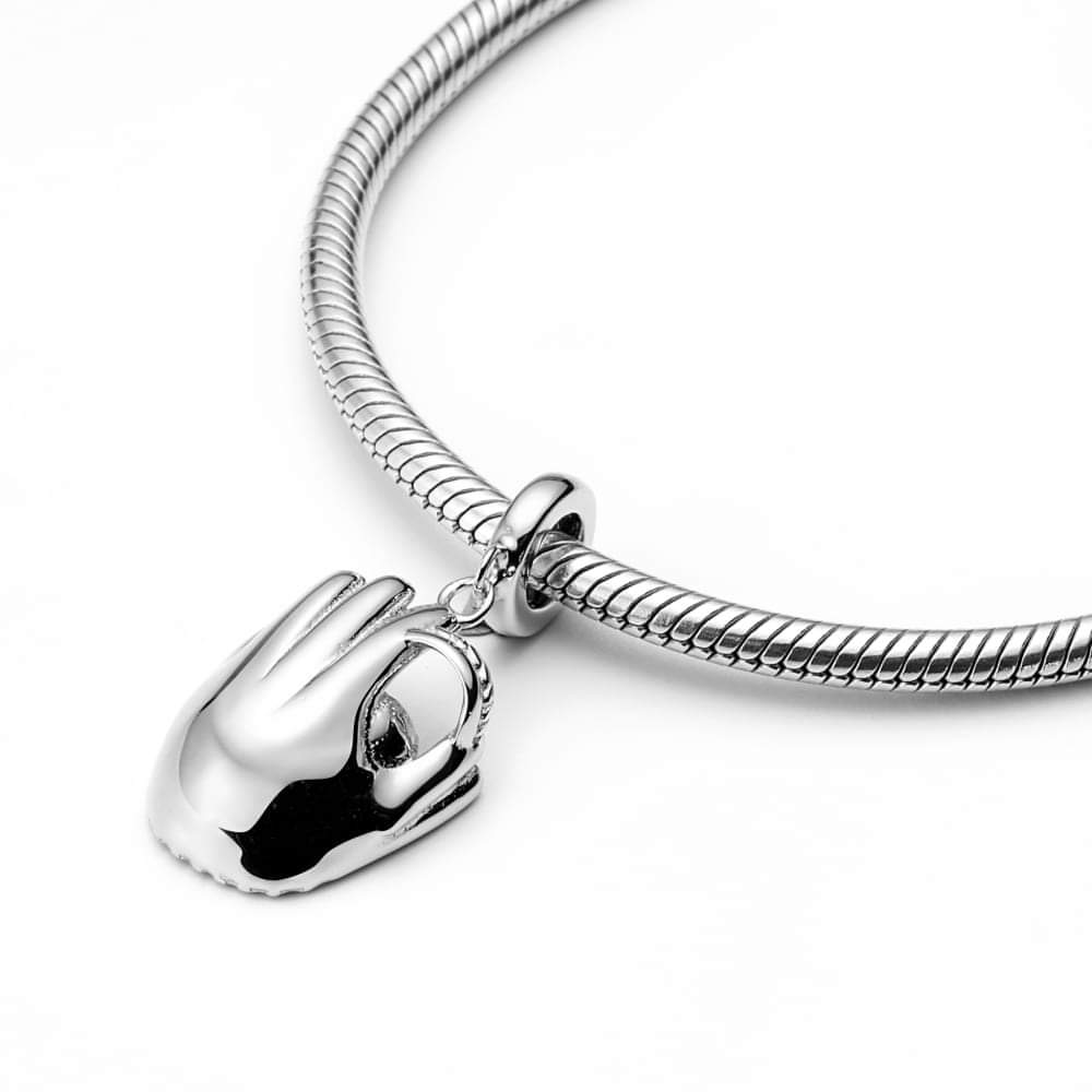 Sterling Silver Baseball Glove & Ball Charm