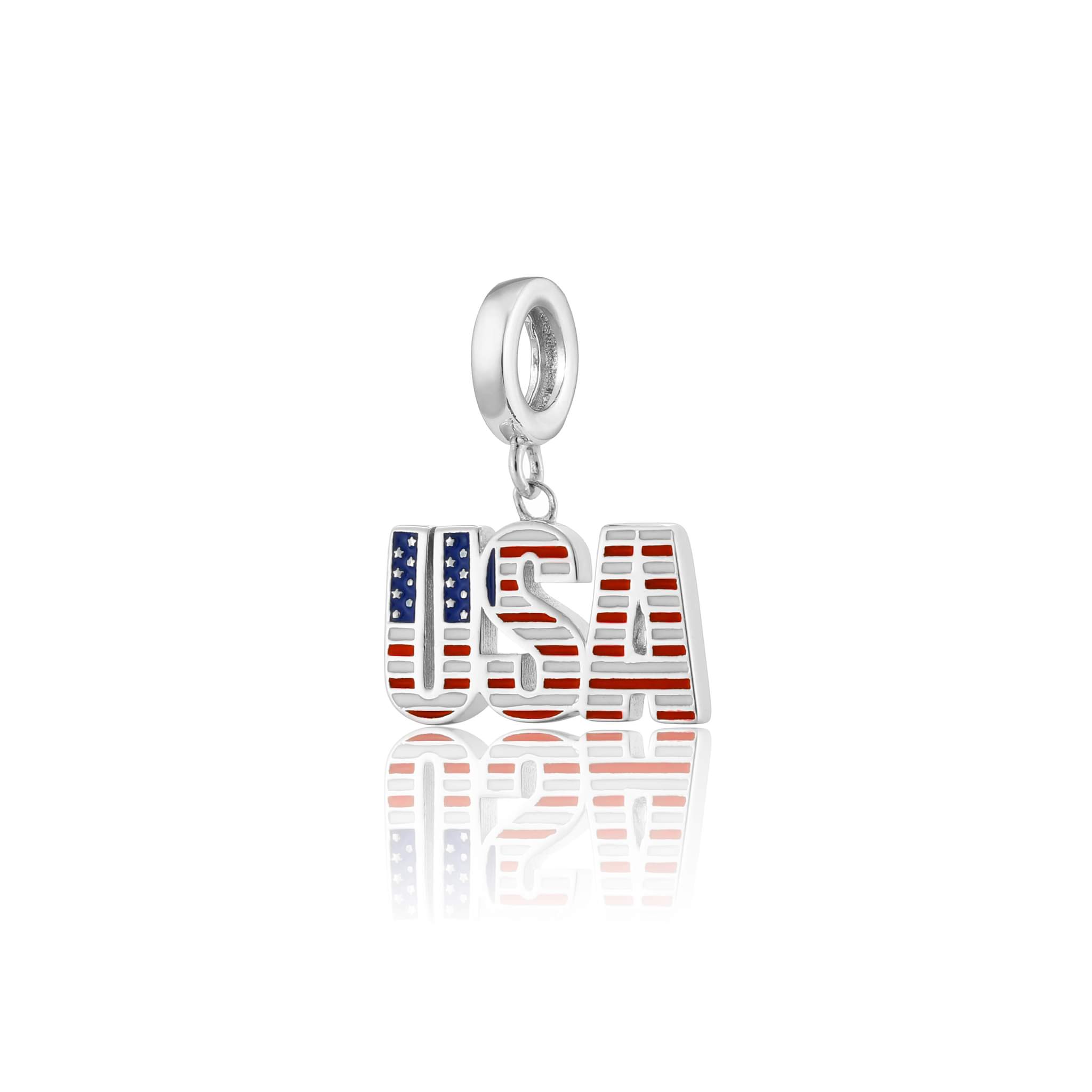 Sterling Silver USA Charm