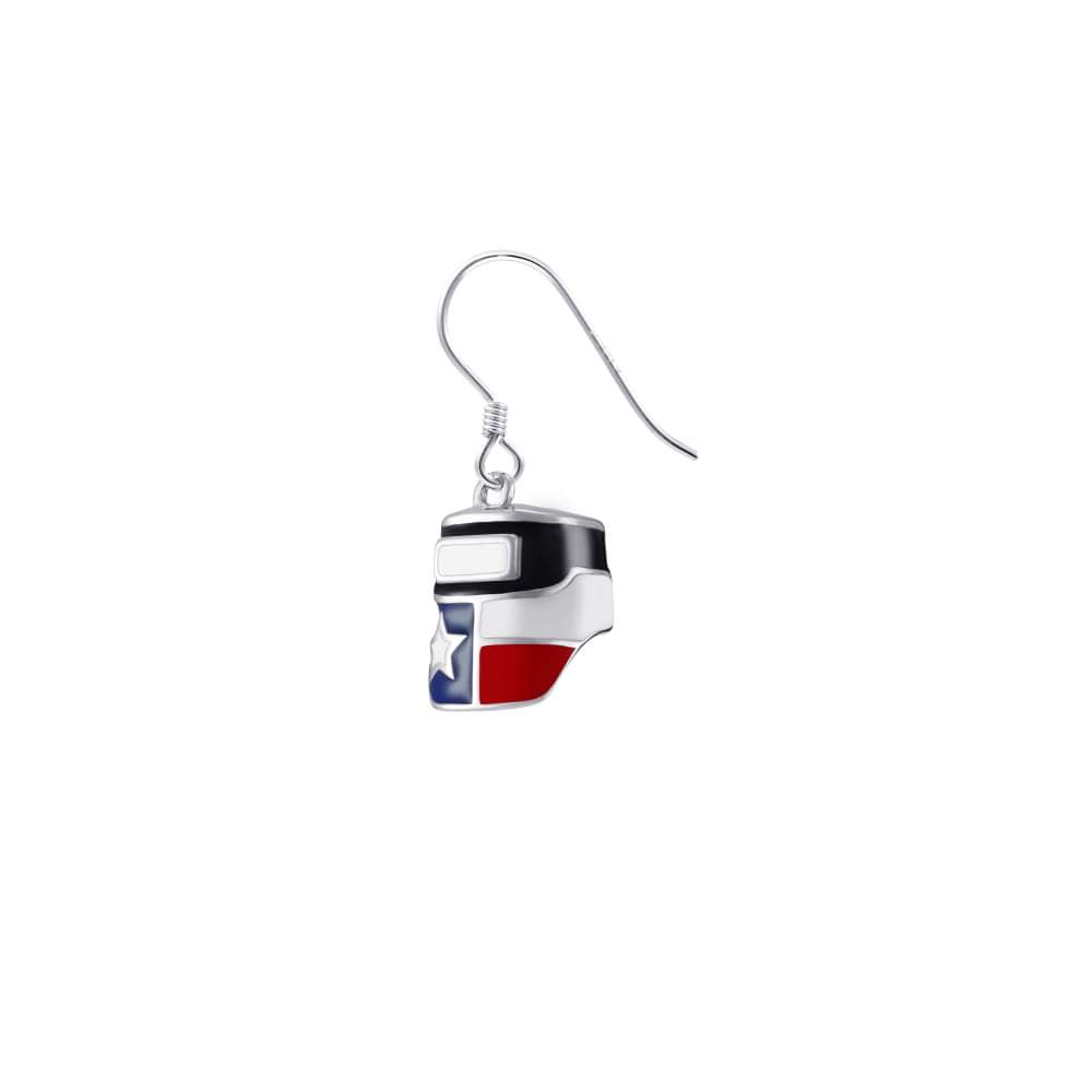 Texas Welding Hood Hook Earrings – .925 Silver