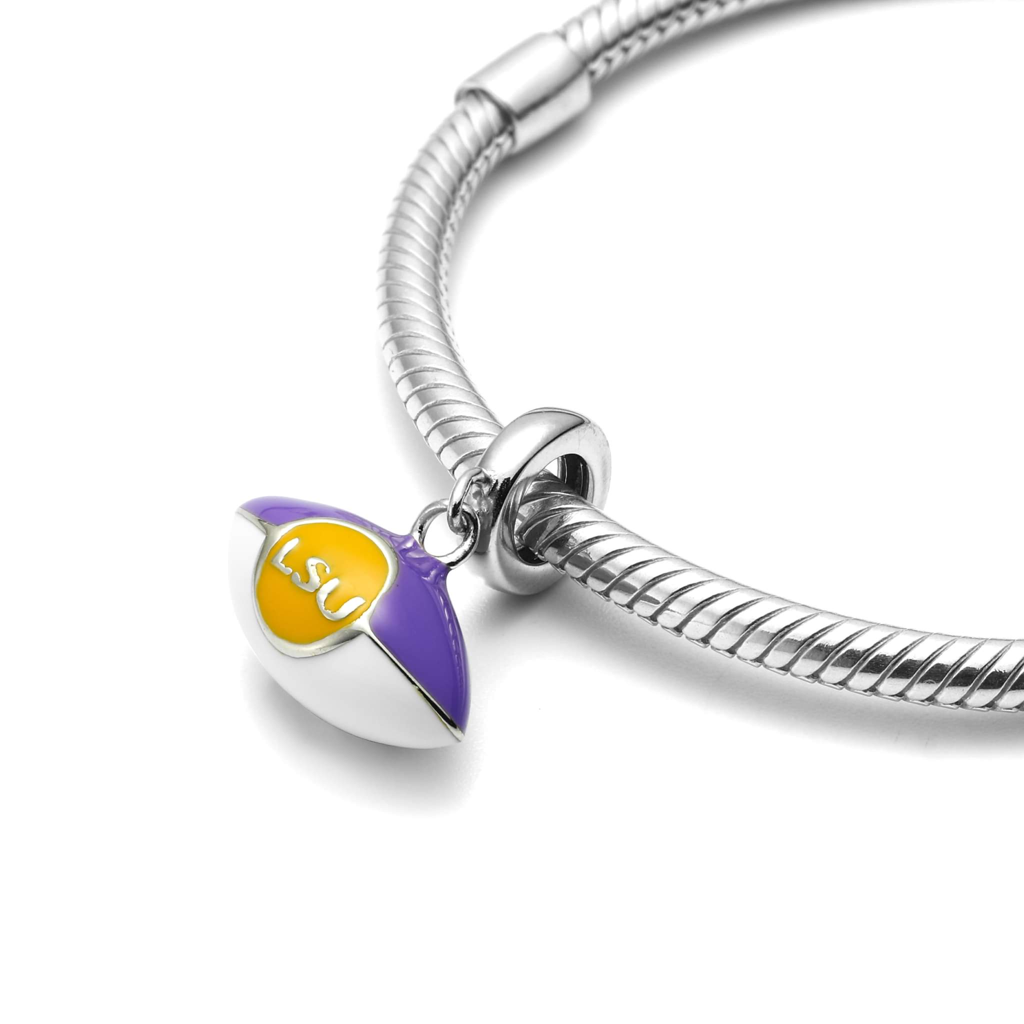 LSU Football Sterling Silver Charm