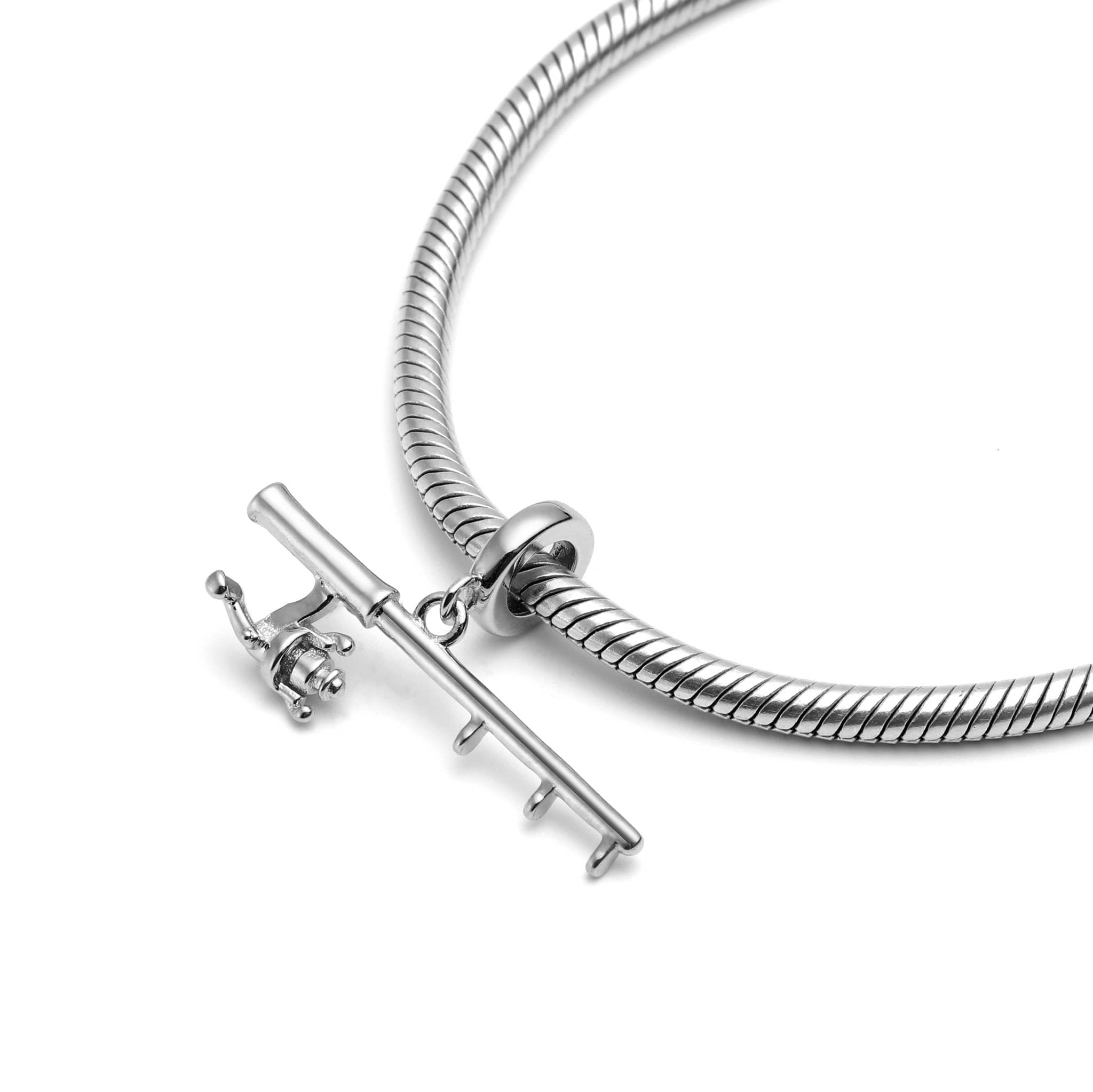 Sterling Silver Fishing Pole Charm