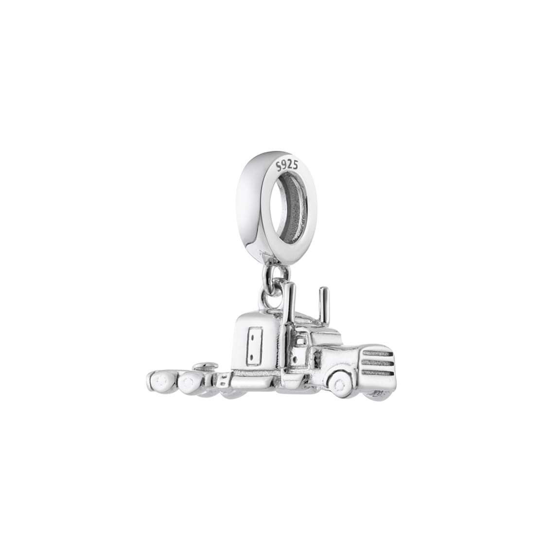 Sterling Silver 18-Wheeler Semi-Trailer Charm