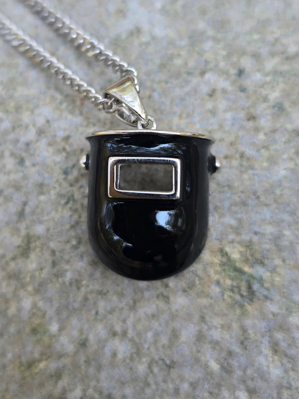 Black Chopped Hood Pendant