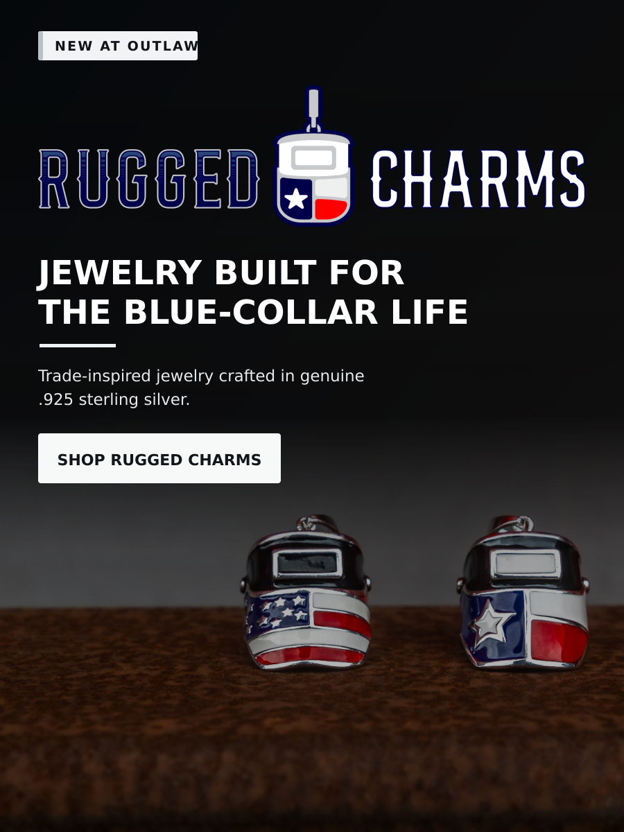 Rugged Charms sterling silver welding hood jewelry mobile homepage banner