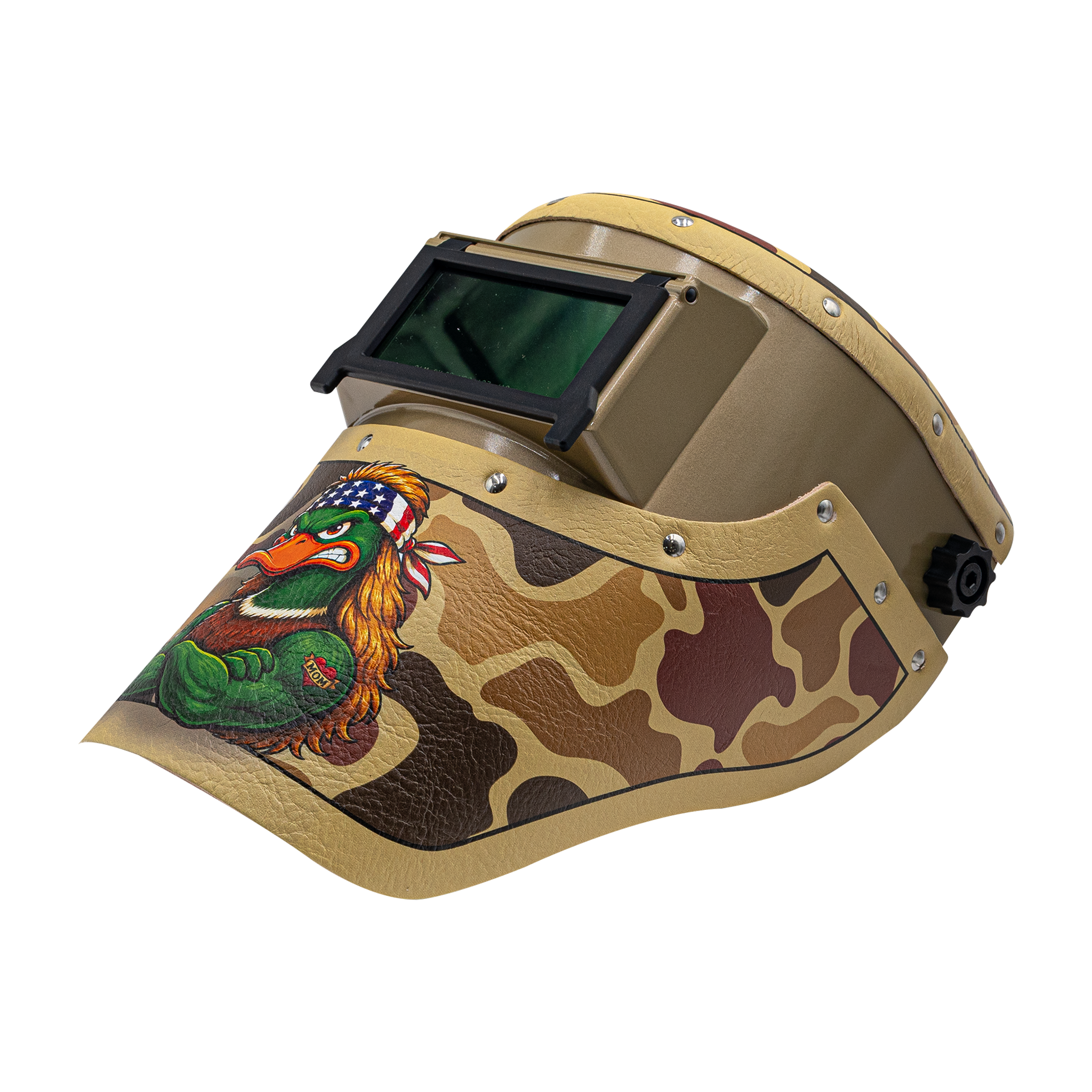 Outlaw Leather - Slimline - Duck Graphic Camo - Gold Hood