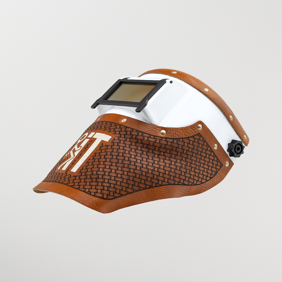 Outlaw Leather Slimline F It Brown welding hood