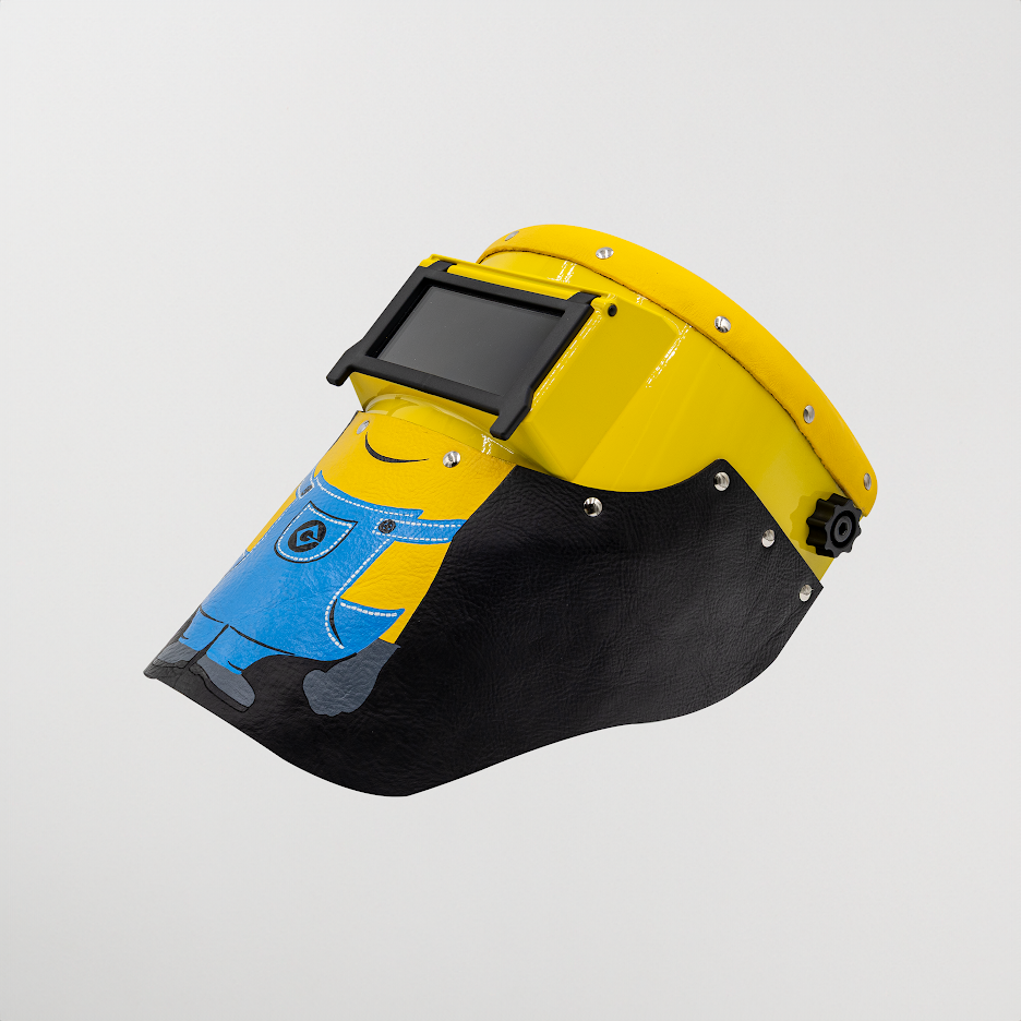 Outlaw Leather Slimline Minions welding hood