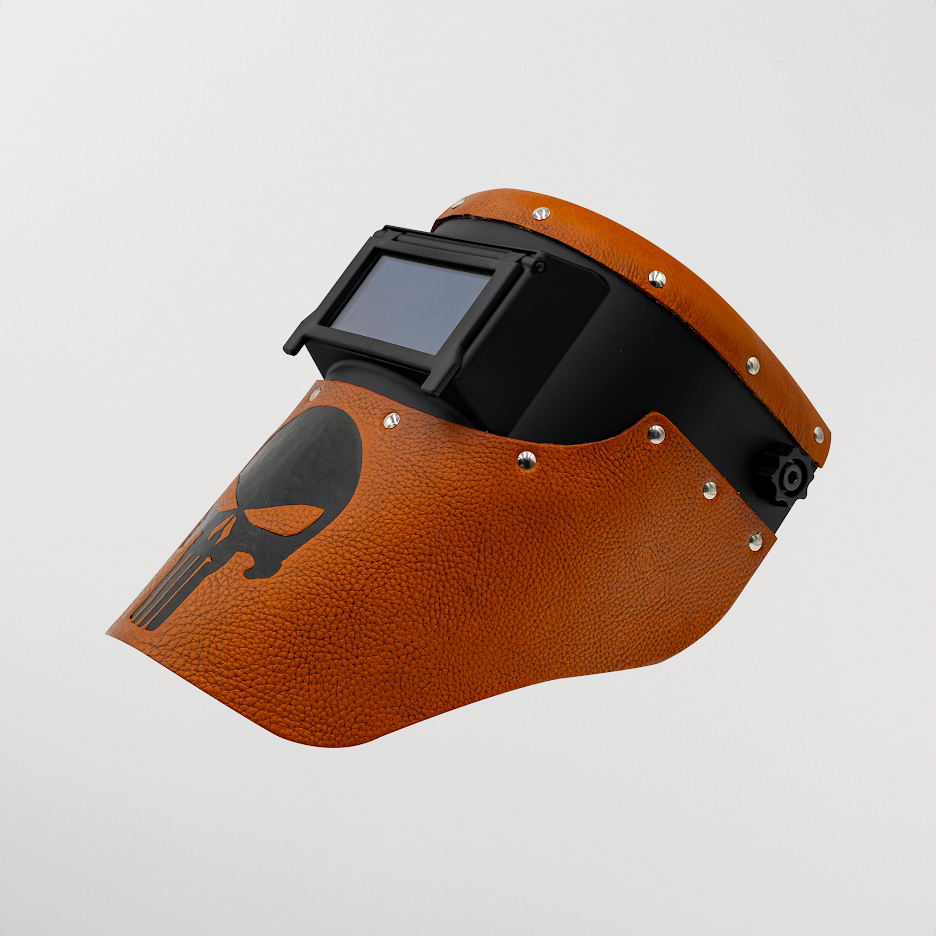 Outlaw Leather Slimline Punisher Tan welding hood