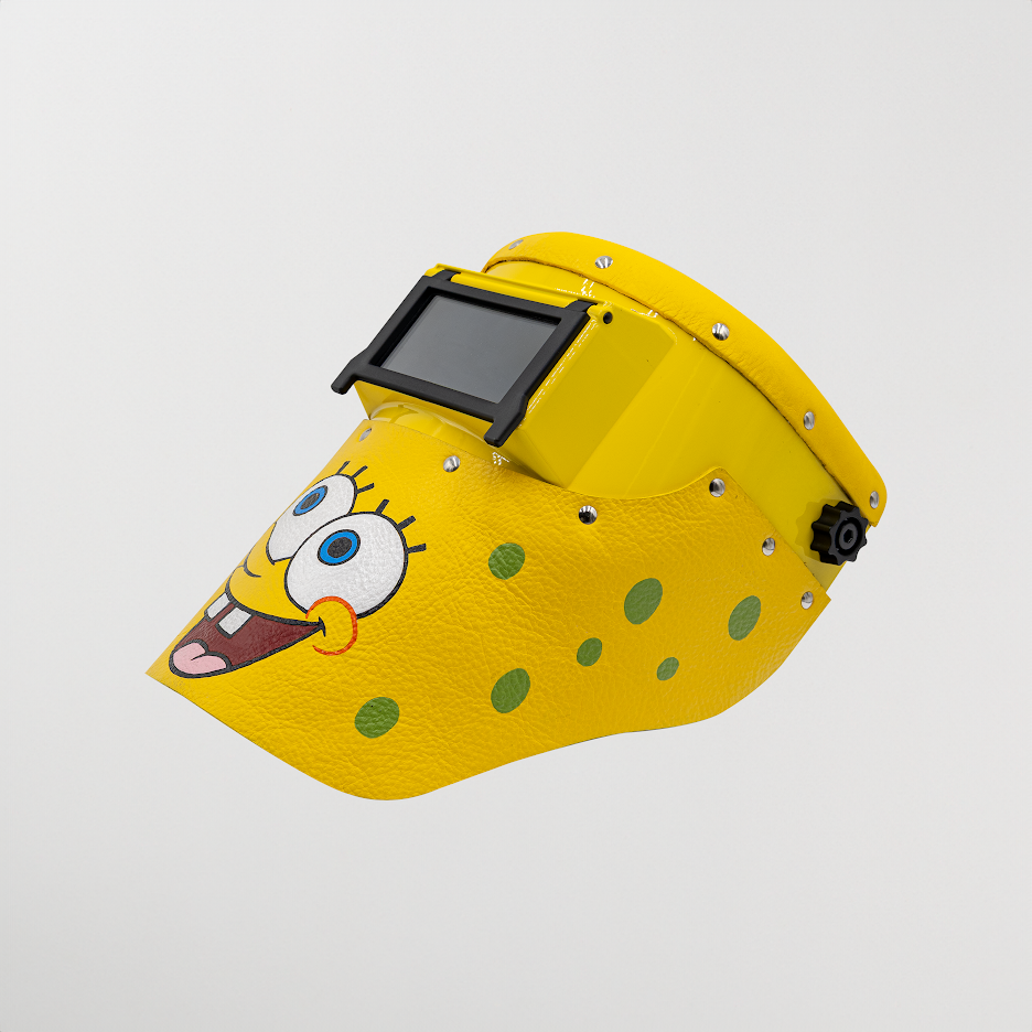 Outlaw Leather Slimline SpongeBob welding hood