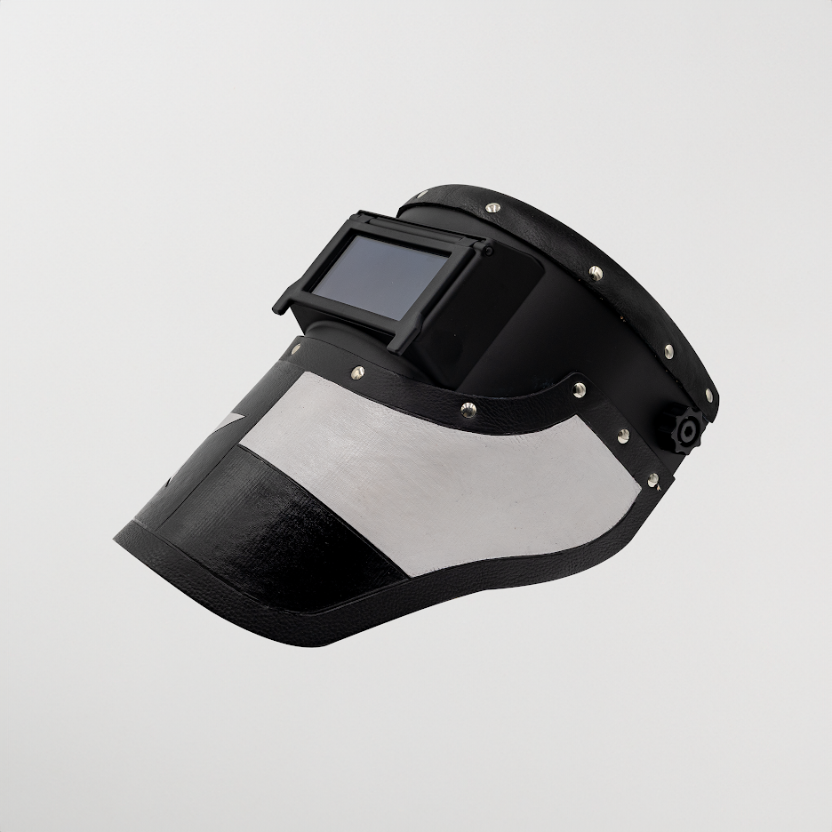 Outlaw Leather Slimline Texas black and white welding hood