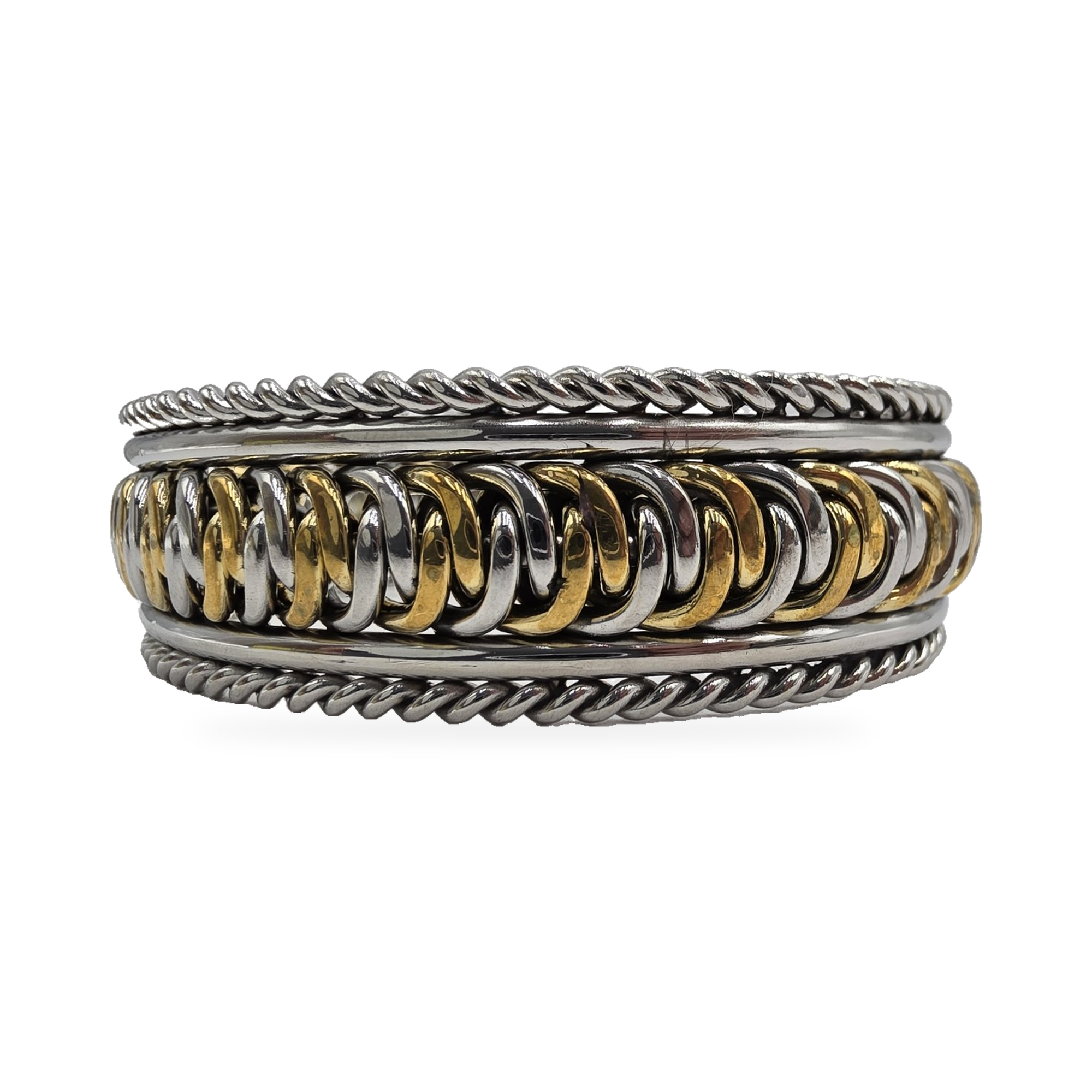 Two-Tone Rounded-Link Cuff