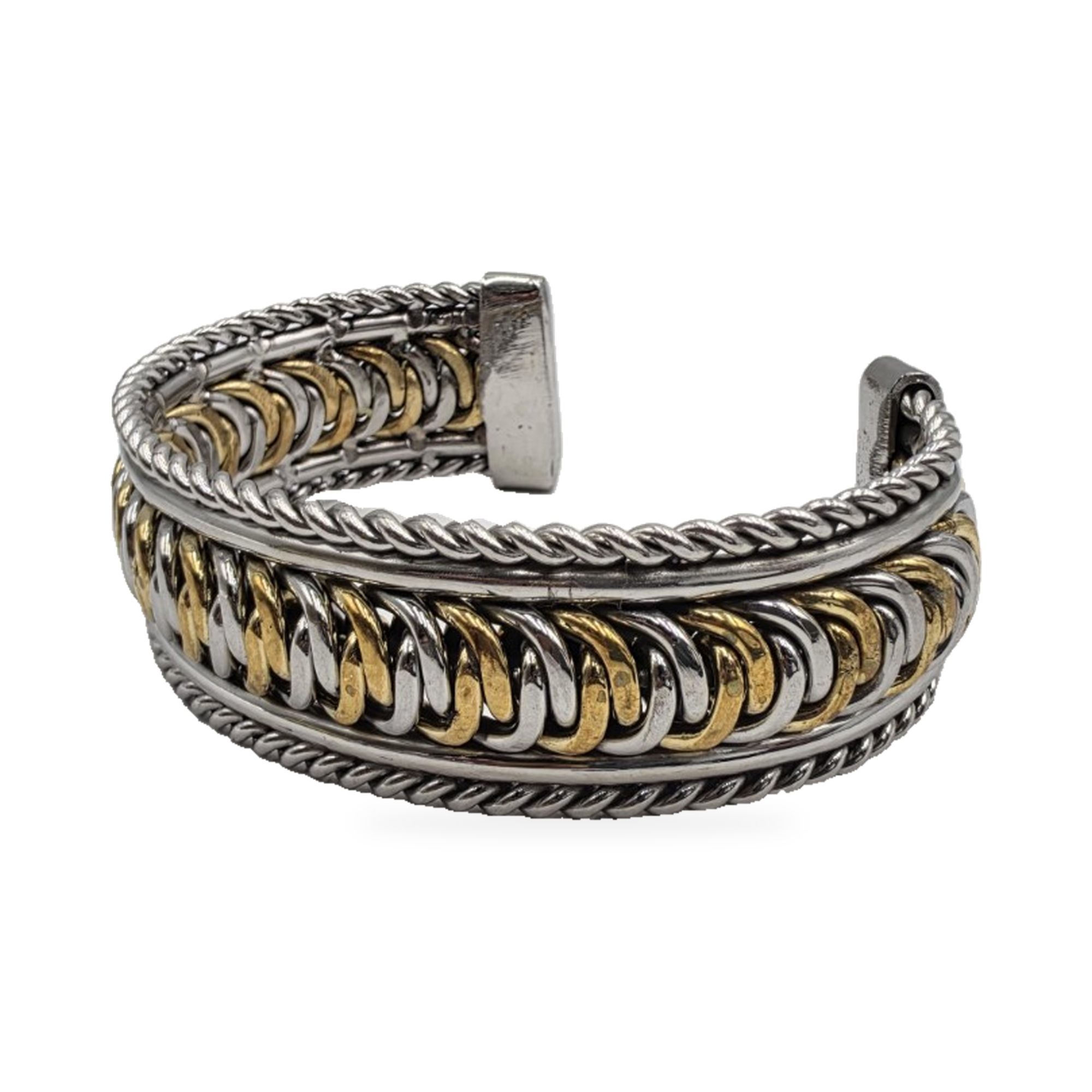 Two-Tone Rounded-Link Cuff